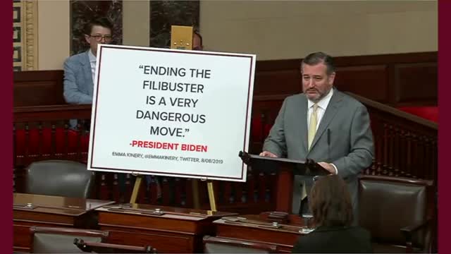 Cruz Quotes Biden: "Ending The Filibuster Is A Very Dangerous Move"