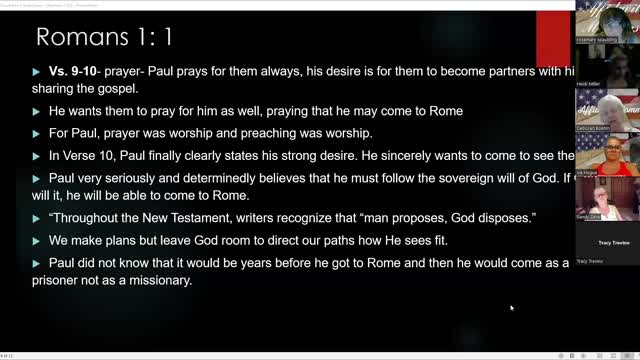 Bible Study Class Romans Part 2