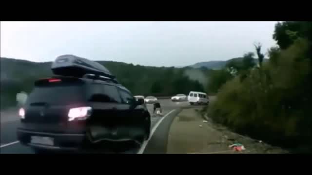 How does he walk away from this crash - Shocking moment car crashes at high speed