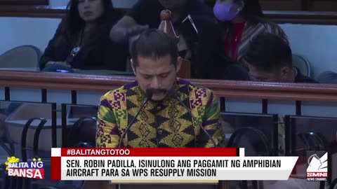 Sen. Robin Padilla, isinulong ang paggamit ng Amphibian aircraft para sa WPS resupply mission