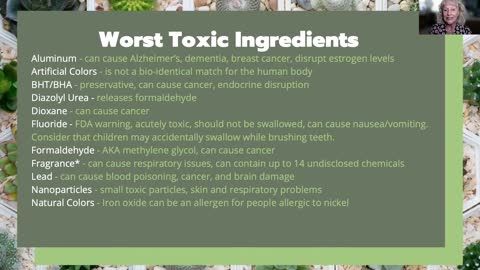 Q9 Are There Chemical Toxins in my Health & Hygiene products?