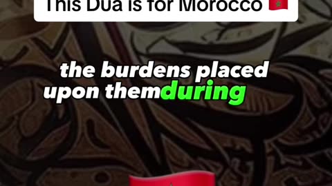 This Dua is for Morocco
