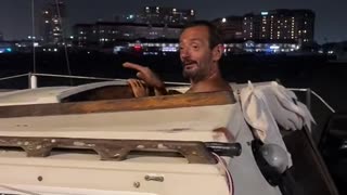 Update on the guy who's riding out the hurricane in a boat.