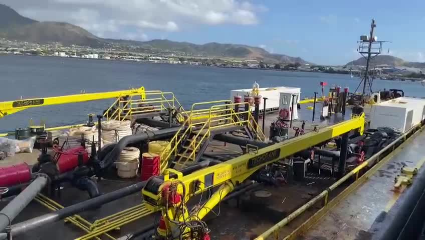 Barge Refueling Cruise Boat