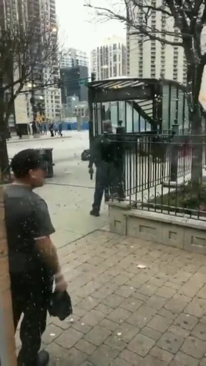 When he pulls his concealed carry, everyone screams "NO!"