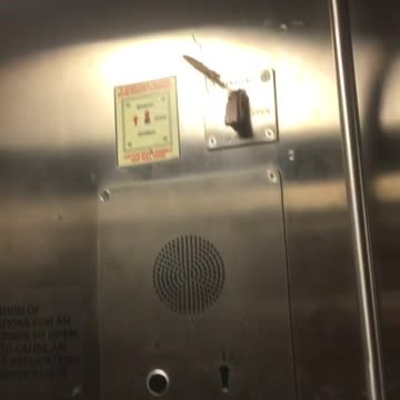 Bug near manual button subway train door