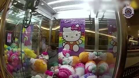 Australian police rescue boy stuck inside claw machine