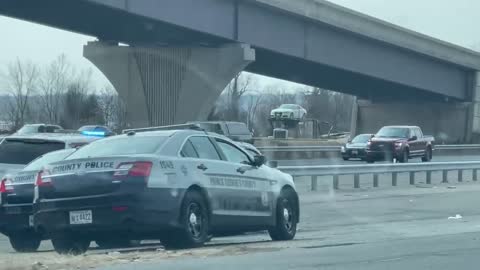 The People's Convoy Encircles the 495 Beltway Surrounding Washington, D.C.