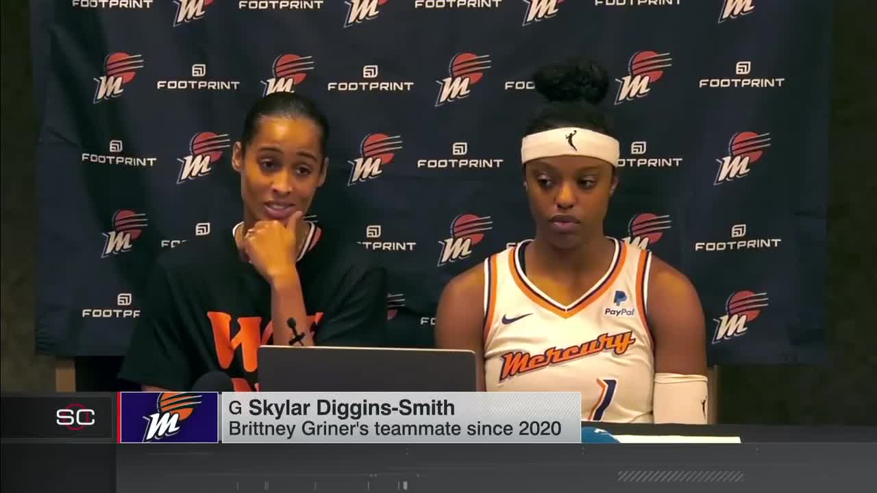 Skylar Diggins-Smith's emotional reaction to Brittney Griner's 9-year sentence | WNBA on ESPN