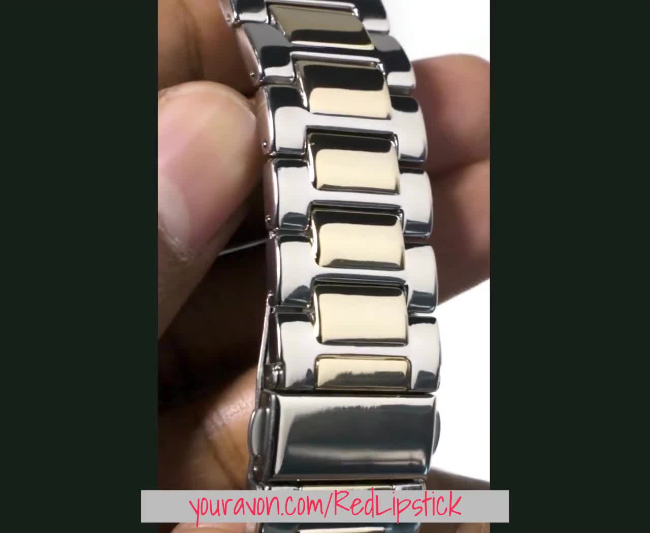 Men's Diamond Accent Two Tone Watch