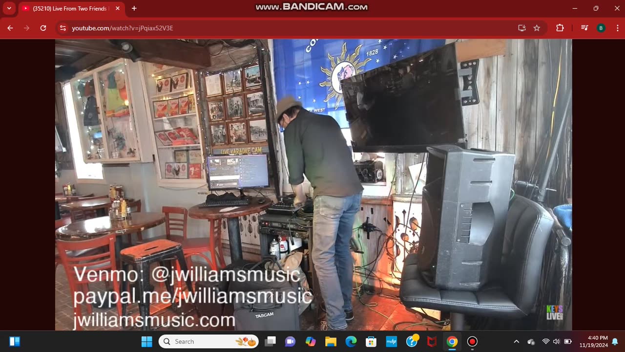 NOVEMBER 19 2024 Ericson Holt Setting Up Live At Two Friends Part 2