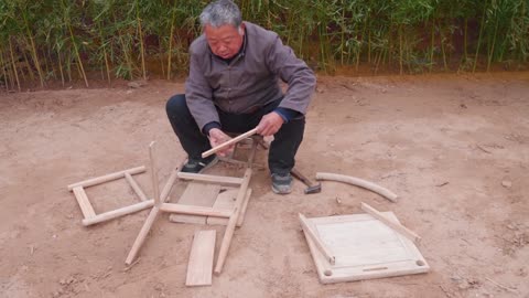 Uncle made a wooden chair without a nail. How did he do it?