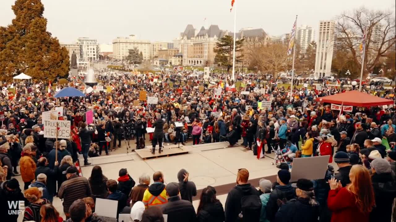 Freedom Convoy protests Victoria BC - Feb. 13, 2022