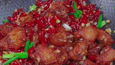 Deep fried spicy chicken wings