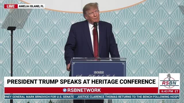 President Trump Speaks at Heritage’s Annual Leadership Conference in Amelia Island, FL 4/21/22