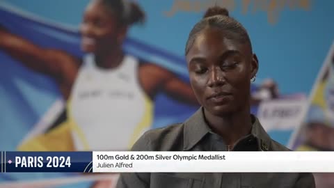 Olympic gold medallist talks about winning women's 100m sprint at the Paris games