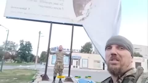 It is poignant and symbolic. Under the multi-colored paper with Russian propaganda in Balaklea, it