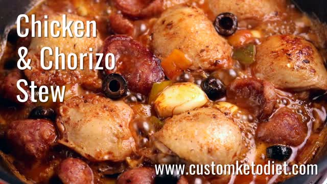 Chicken and Chorizo Stew Keto Diet Free Recipe - Weight Loss