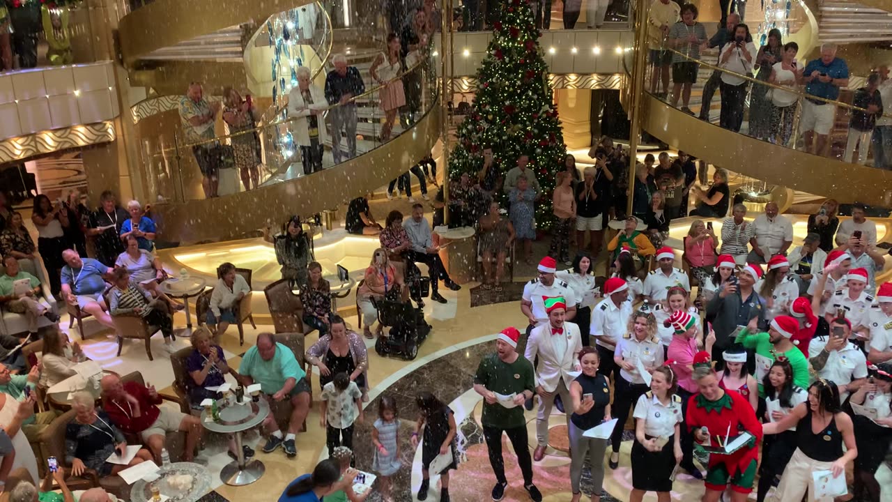 Christmas Caroling in the Enchanted Princess Cruise Ship: Is it Snowing?