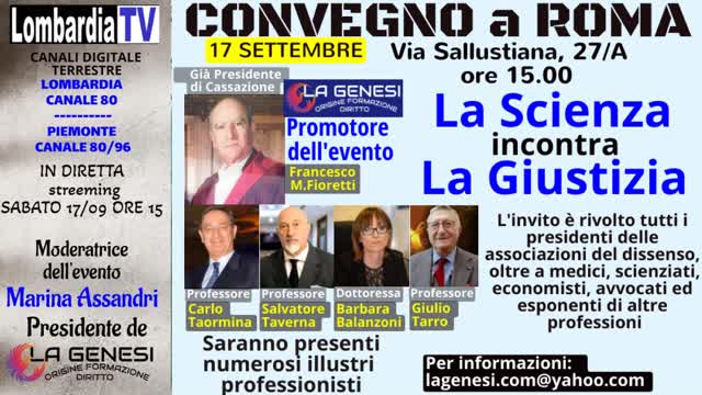 CONVEGNO A ROMA DE LA GENESI