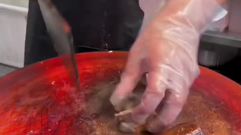 Cooking a duck stew delicacy