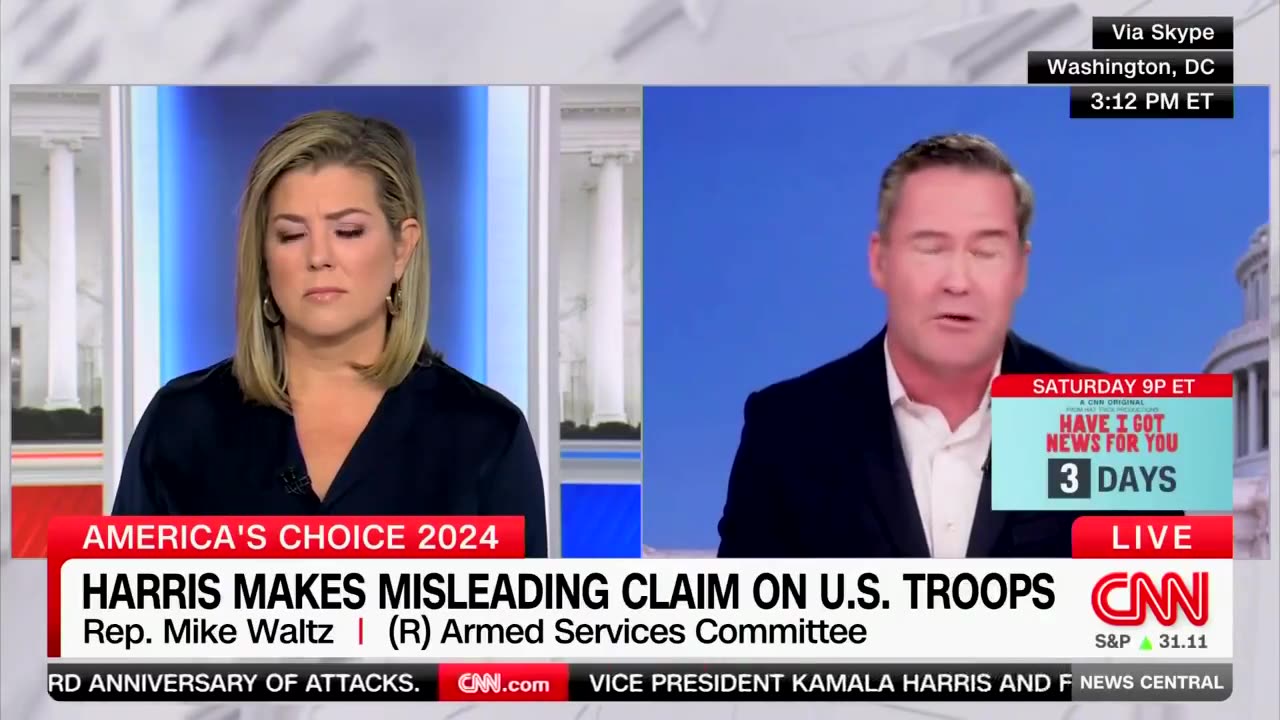 CNN and Rep. Michael Gwaltz fact-check Comrade Kamala for her lie about military in a combat zone.