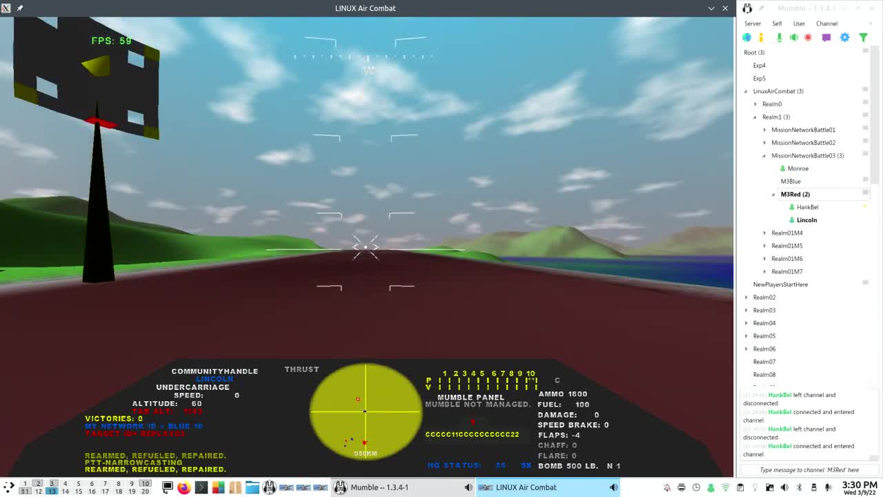 Linux Air Combat FriendlyTussle F4uVsSpit9 09Mar2022 Part 1