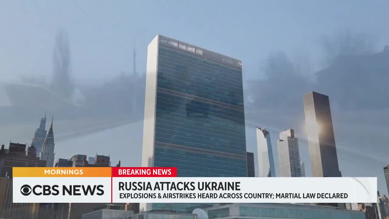 Ukraine under martial law after Russia launches invasion