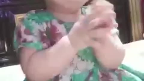 Toddler playing on tune