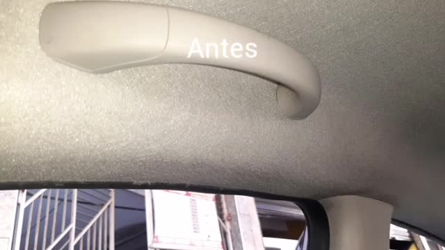 Higienização do Teto e colunas do Nissan Versa