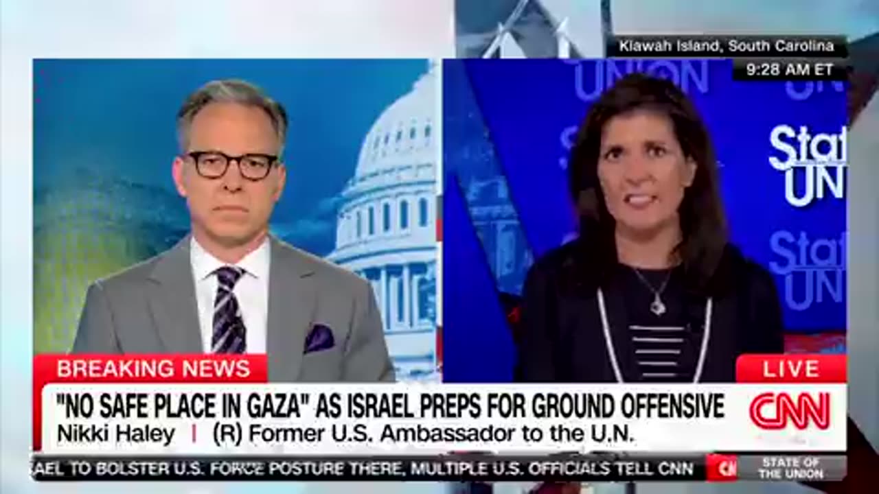 Nikki Haley endorses plan to house up to 1,000,000 Palestinians from Gaza.