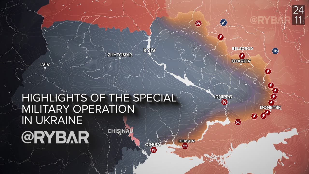 ❗️🇷🇺🇺🇦🎞 RYBAR HIGHLIGHTS OF THE RUSSIAN MILITARY OPERATION IN UKRAINE ON Nov.18-24, 2024