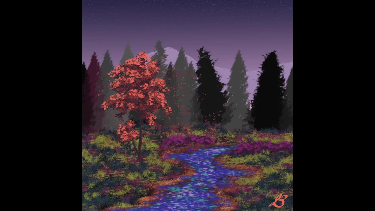 Autumn Evening - Digital Landscape Painting