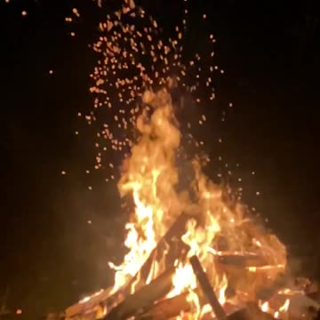 Bon Fire burning in slow motion