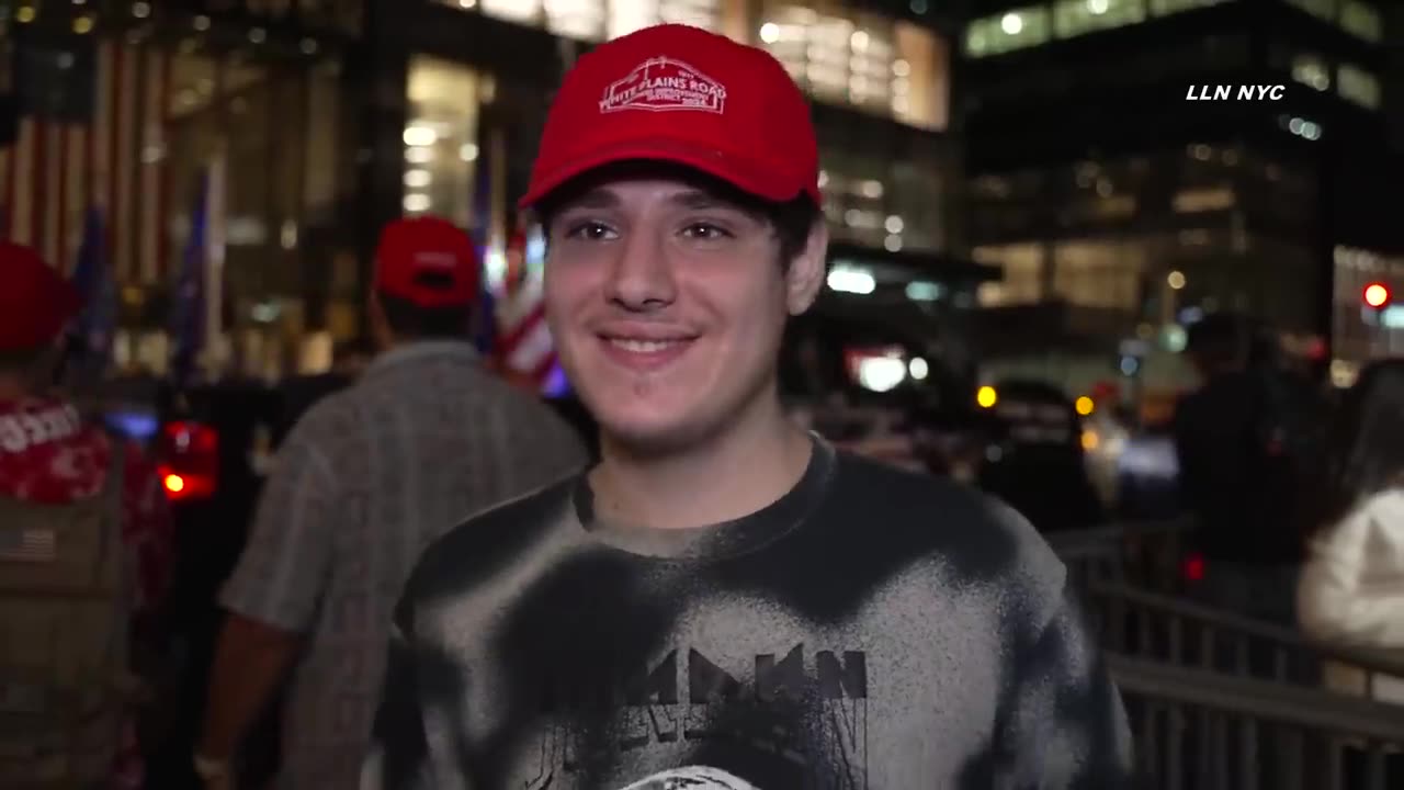 NYC Celebrations at Trump Tower after Trump Elected