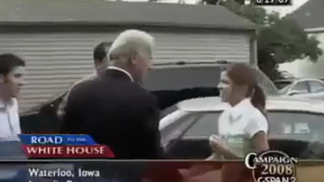 Joe Biden inappropriately touching a female supporter in Waterloo during election campaign