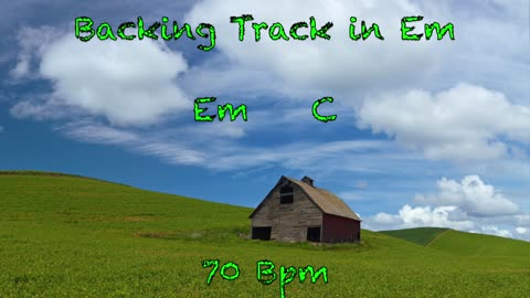 Solo Melodic Guitar Backing Track in Em 70 bpm 🎸