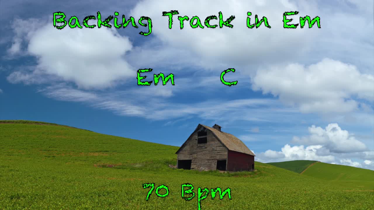 Solo Melodic Guitar Backing Track in Em 70 bpm 🎸