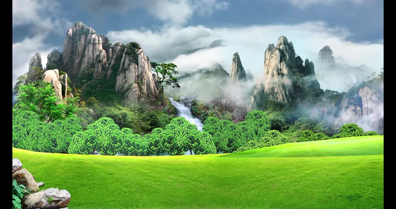 Natural Landscape Mountain, Relaxing Background