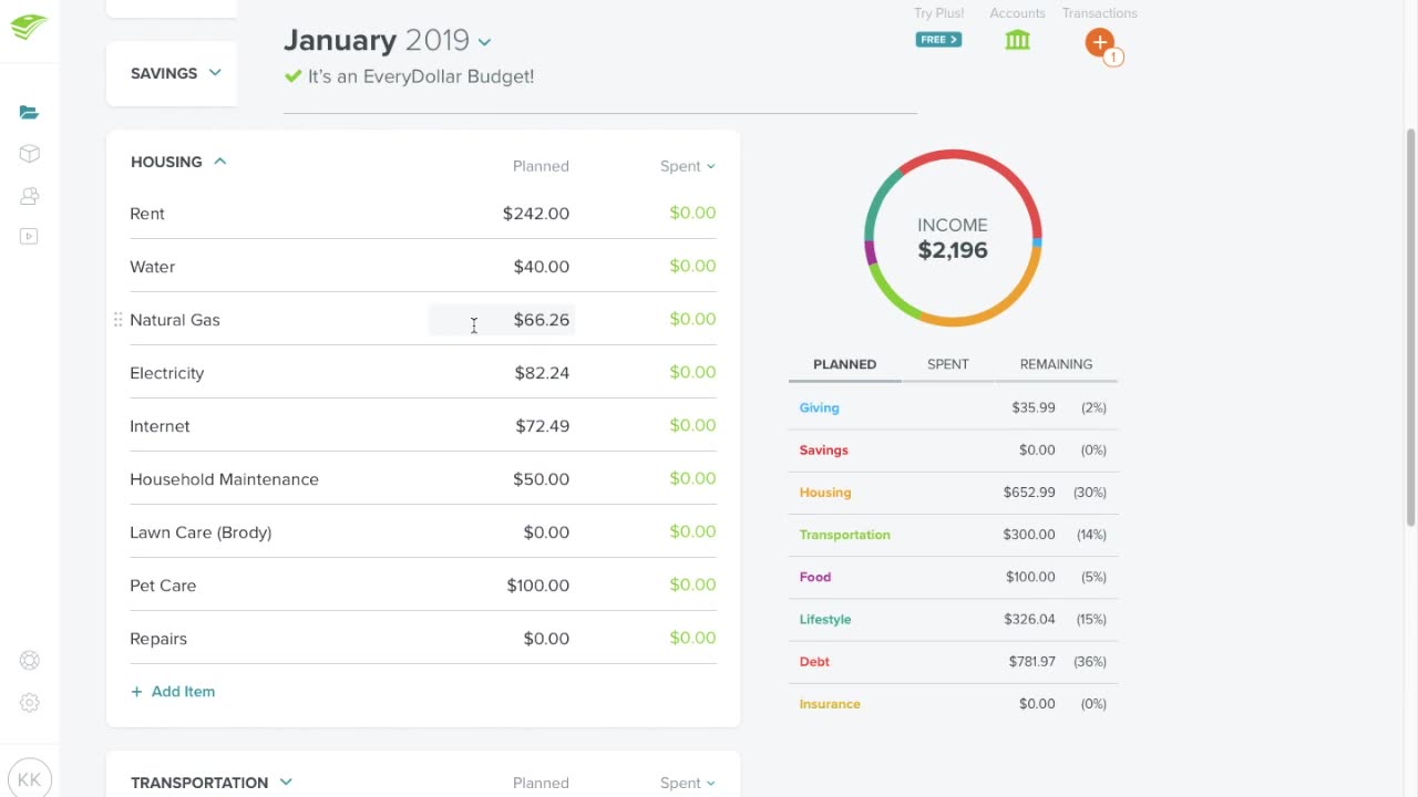 January Budget With Me | Every Dollar | 2019