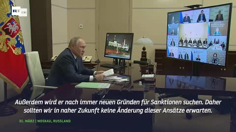 Putin: "Unfreundliche Länder" werden Gas ab morgen in Rubel zahlen müssen
