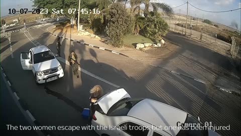 Israel-Hamas war_ CCTV catches two women caught in a shootout