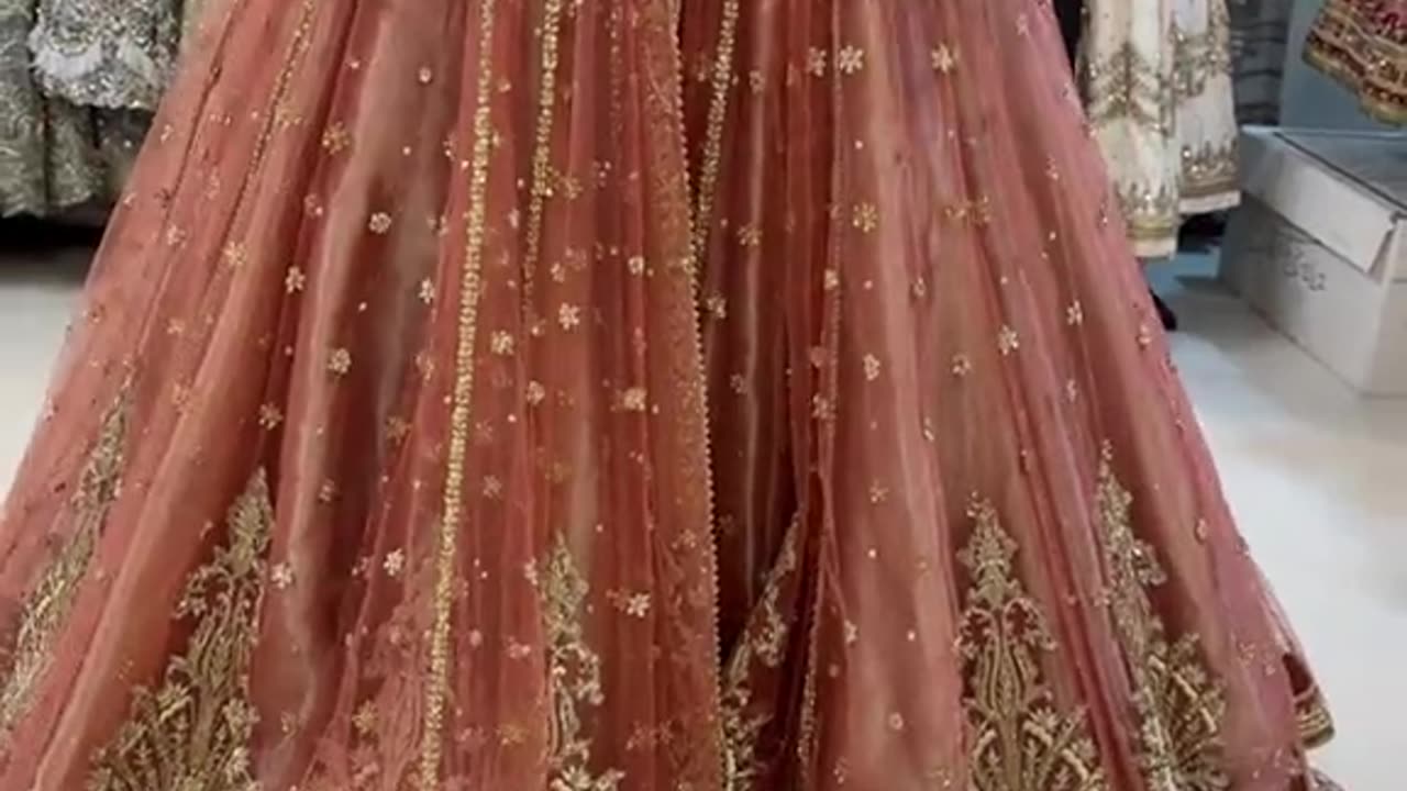 Cut body frock handmade bridal frock