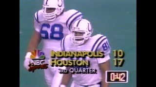 September 23, 1986 - Snippet of Indianapolis Colts at Houston Oilers