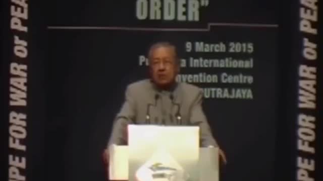 Depopulatie door dr Mahathir, voormalig vice president of Malaisia