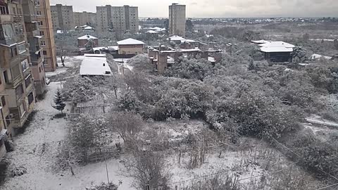В Абхазии выпал снег