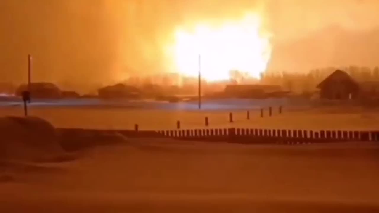 🔥🔥🔥 Explosion in Kueda on the gas pipeline, Perm region, Russia. A freight train