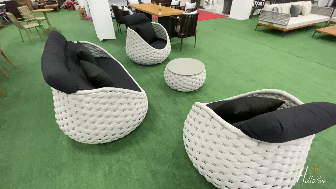 The perfect fusion of nature and design🥰——Outdoor rope sofa