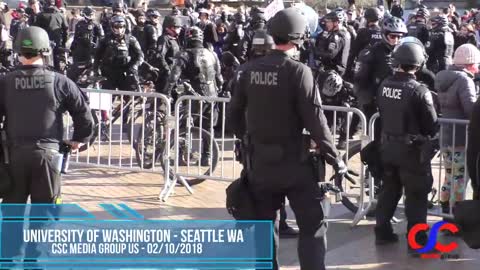 AntiFa Attack Patriot Trying To Get Into Patriot Rally At University Of Washington Event