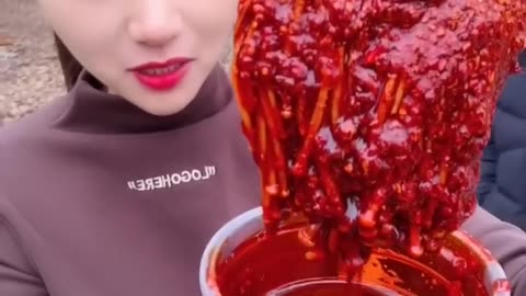 Chinese eating spicy food challenge😀